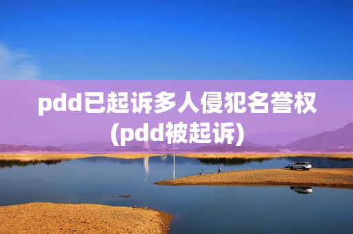 pdd已起诉多人侵犯名誉权(pdd被起诉)