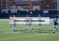 世界杯2022积分榜：世界杯积分榜排名