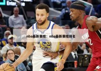 nba最新赛程：nba最新赛程排名